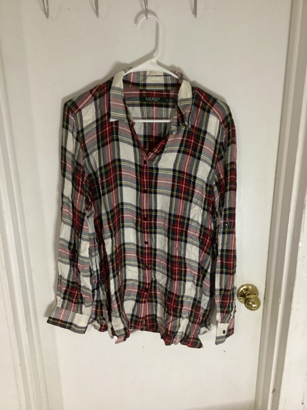 Lauren Ralph Lauren Lightweight Flannel Shirt Size XL